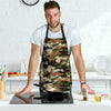 Green And Brown Camouflage Print Men's Apron-grizzshop