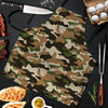 Green And Brown Camouflage Print Men's Apron-grizzshop