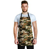 Green And Brown Camouflage Print Men's Apron-grizzshop