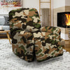 Green And Brown Camouflage Print Recliner Cover-grizzshop