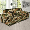 Green And Brown Camouflage Print Sofa Cover-grizzshop