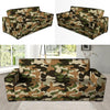 Green And Brown Camouflage Print Sofa Cover-grizzshop