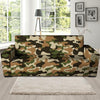 Green And Brown Camouflage Print Sofa Cover-grizzshop