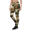 Green And Brown Camouflage Print Women's Leggings-grizzshop