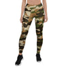 Green And Brown Camouflage Print Women's Leggings-grizzshop