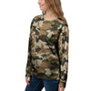 Green And Brown Camouflage Print Women's Sweatshirt-grizzshop