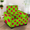 Green And Red Polka Dot Armchair Cover-grizzshop