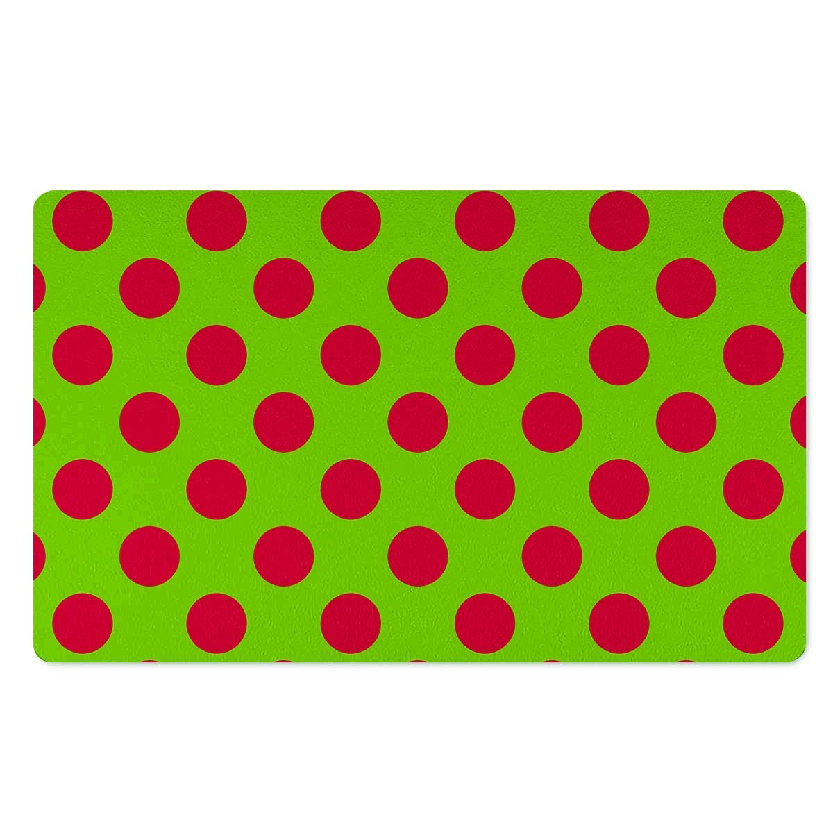 Green And Red Polka Dot Door Mat-grizzshop