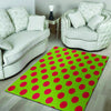 Green And Red Polka Dot Floor Mat-grizzshop