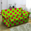 Green And Red Polka Dot Loveseat Cover-grizzshop