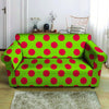 Green And Red Polka Dot Loveseat Cover-grizzshop