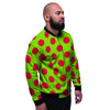 Green And Red Polka Dot Men's Bomber Jacket-grizzshop