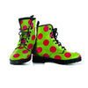 Green And Red Polka Dot Men's Boots-grizzshop