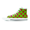 Green And Red Polka Dot Men's High Top Shoes-grizzshop