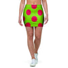 Green And Red Polka Dot Mini Skirt-grizzshop