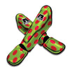 Green And Red Polka Dot Muay Thai Shin Guard-grizzshop