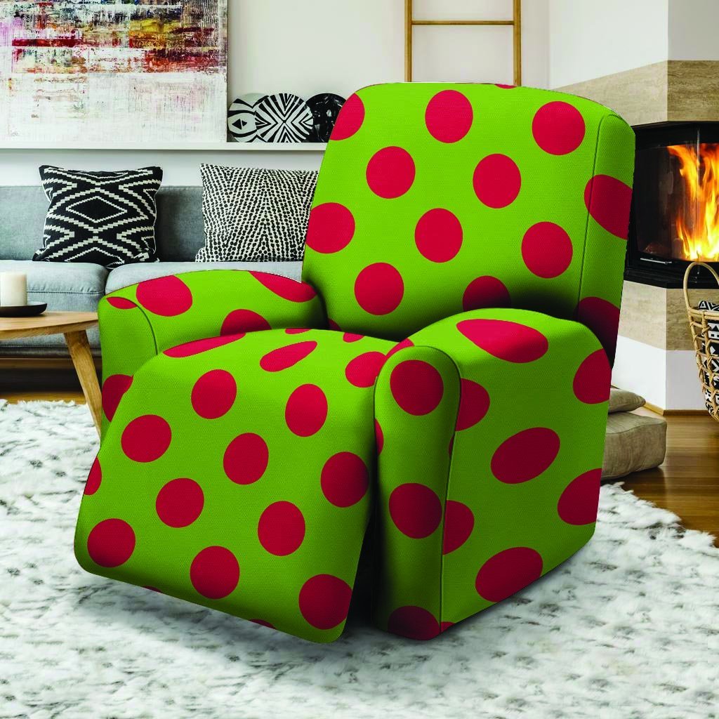 Green And Red Polka Dot Recliner Cover-grizzshop