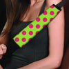 Green And Red Polka Dot Seat Belt Cover-grizzshop