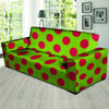 Green And Red Polka Dot Sofa Cover-grizzshop