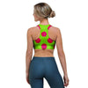 Green And Red Polka Dot Sports Bra-grizzshop