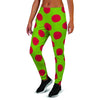 Green And Red Polka Dot Women's Joggers-grizzshop