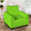 Green And White Polka Dot Armchair Cover-grizzshop