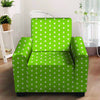 Green And White Polka Dot Armchair Cover-grizzshop