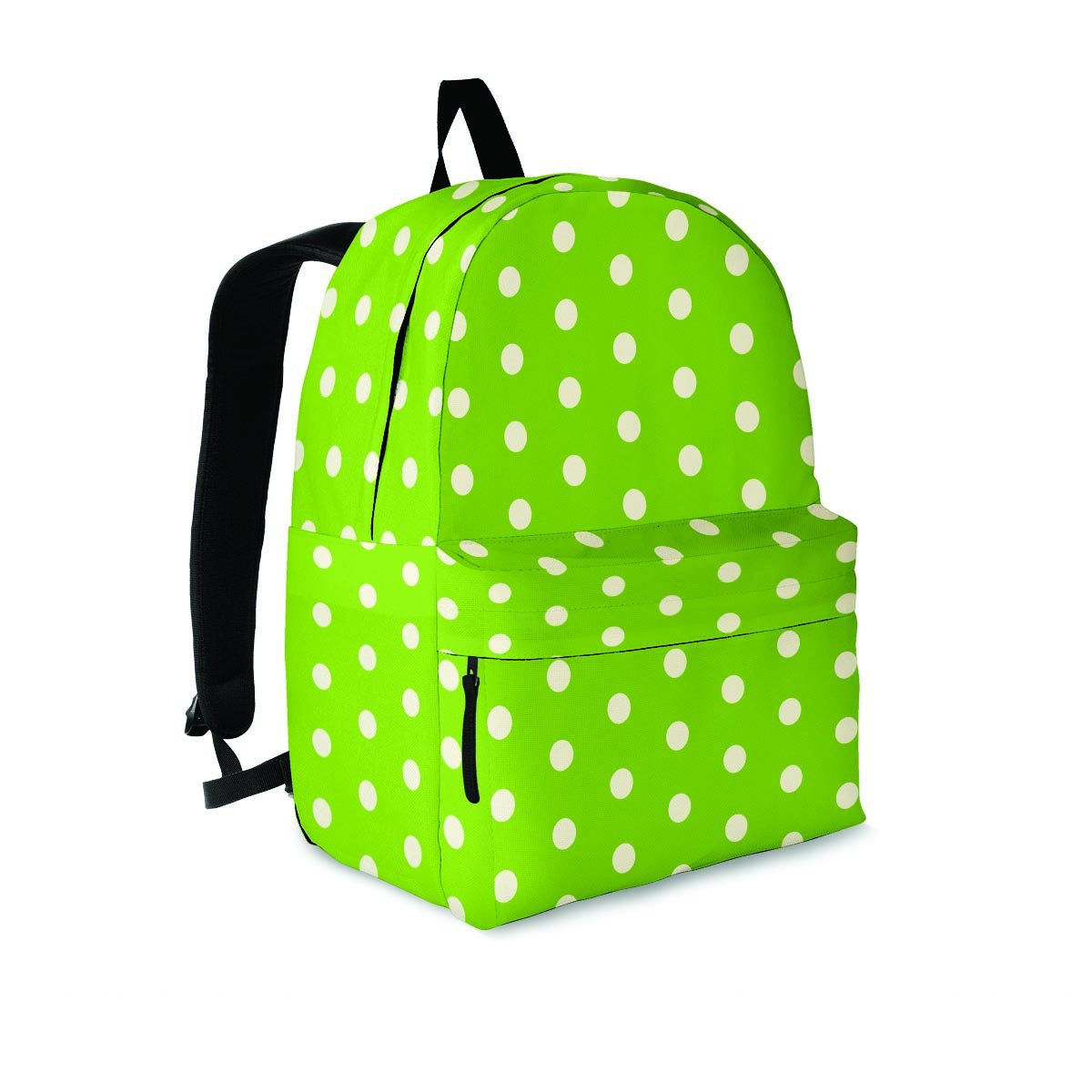 Green And White Polka Dot Backpack-grizzshop