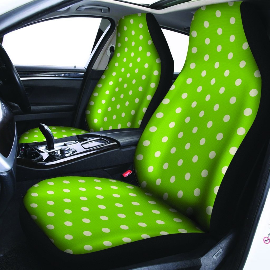 Green And White Polka Dot Car Seat Covers-grizzshop