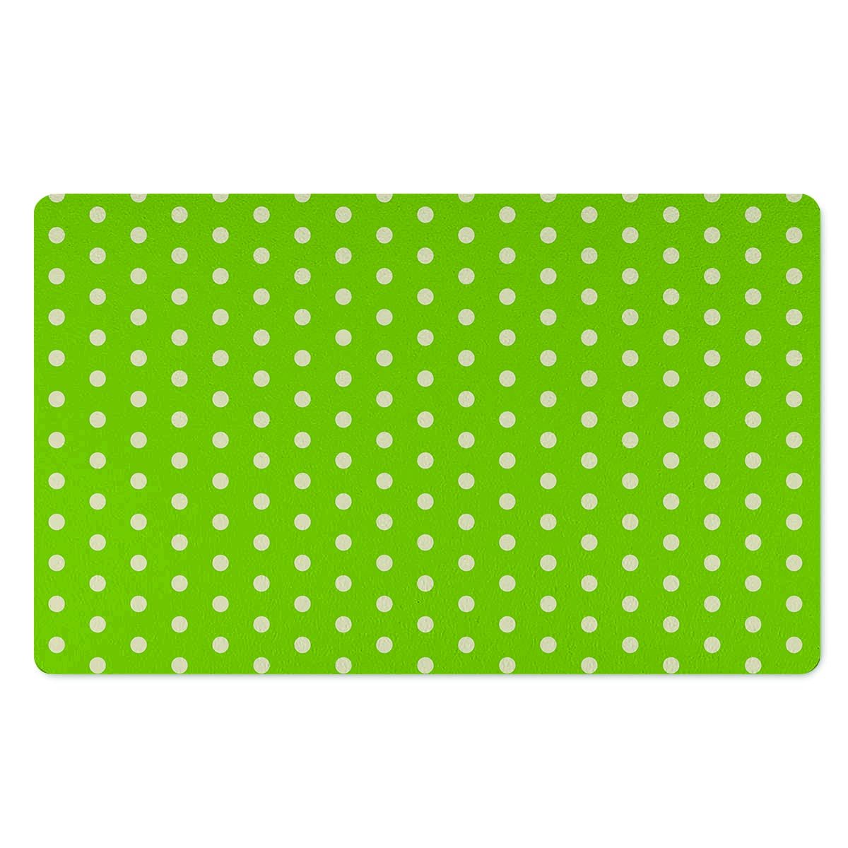 Green And White Polka Dot Door Mat-grizzshop