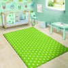 Green And White Polka Dot Floor Mat-grizzshop