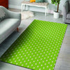 Green And White Polka Dot Floor Mat-grizzshop