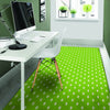 Green And White Polka Dot Floor Mat-grizzshop