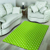 Green And White Polka Dot Floor Mat-grizzshop