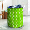 Green And White Polka Dot Laundry Basket-grizzshop