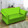 Green And White Polka Dot Loveseat Cover-grizzshop