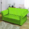 Green And White Polka Dot Loveseat Cover-grizzshop