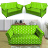 Green And White Polka Dot Loveseat Cover-grizzshop