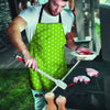 Green And White Polka Dot Men's Apron-grizzshop