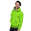 Green And White Polka Dot Men's Hoodie-grizzshop