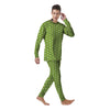 Green And White Polka Dot Men's Pajamas-grizzshop