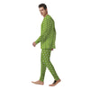 Green And White Polka Dot Men's Pajamas-grizzshop