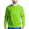 Green And White Polka Dot Men's Sweatshirt-grizzshop