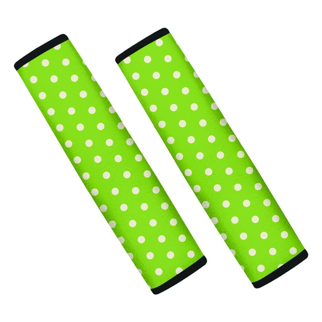 Green And White Polka Dot Seat Belt Cover-grizzshop