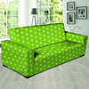 Green And White Polka Dot Sofa Cover-grizzshop