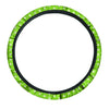 Green And White Polka Dot Steering Wheel Cover-grizzshop