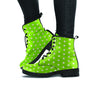 Green And White Polka Dot Women's Boots-grizzshop