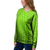 Green And White Polka Dot Women's Sweatshirt-grizzshop