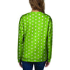 Green And White Polka Dot Women's Sweatshirt-grizzshop