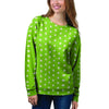 Green And White Polka Dot Women's Sweatshirt-grizzshop